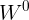 large W^{0}