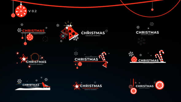 Christmas Icon Titles - VideoHive 35136465