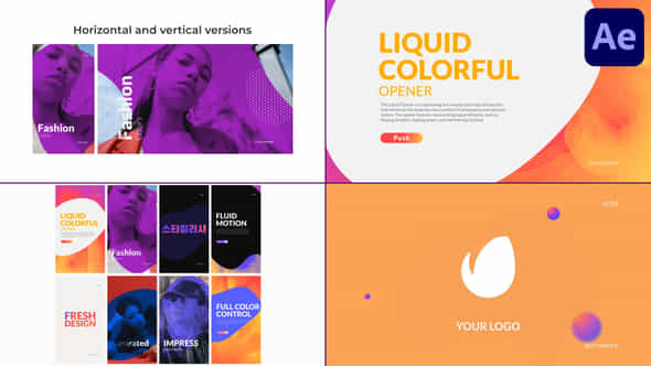 Liquid Colorful Opener For After Effects - VideoHive 51268300