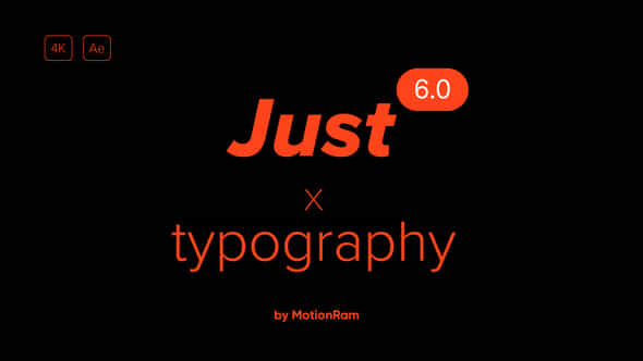 Just Typography 6.0 - VideoHive 36289306