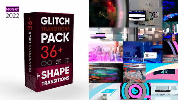 Glitch Transitions Pack 36 - VideoHive 35563529