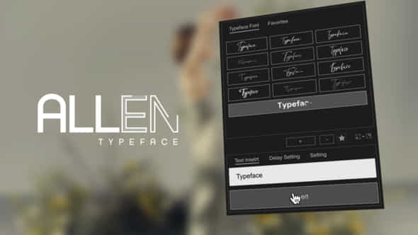 Animated Typeface Allen - VideoHive 56357060