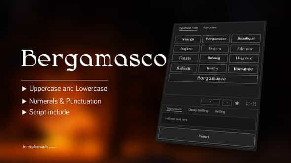 Animated Typeface Bergamasco - VideoHive 58933325