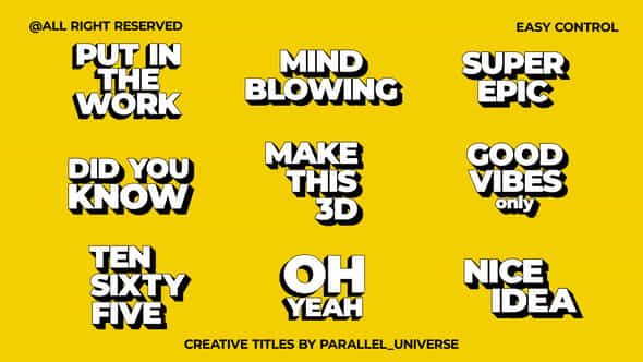Creative Titles Ae - VideoHive 58628169