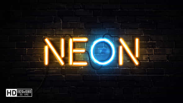 Neon Tube Logo Reveal - VideoHive 50440250