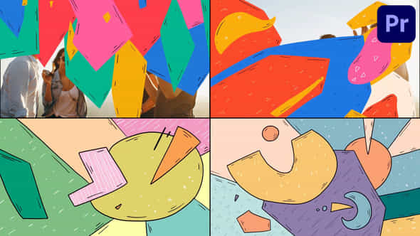 Abstract Colorful Transitions Premiere Pro Mogrt - VideoHive 52553774
