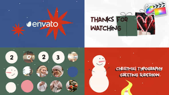 Christmas Typography Greeting - VideoHive 42097095