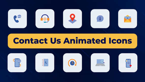 Contact Us Animated Icons - VideoHive 51710637