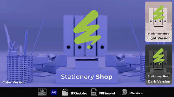 Stationery Shop Intro - VideoHive 54151228