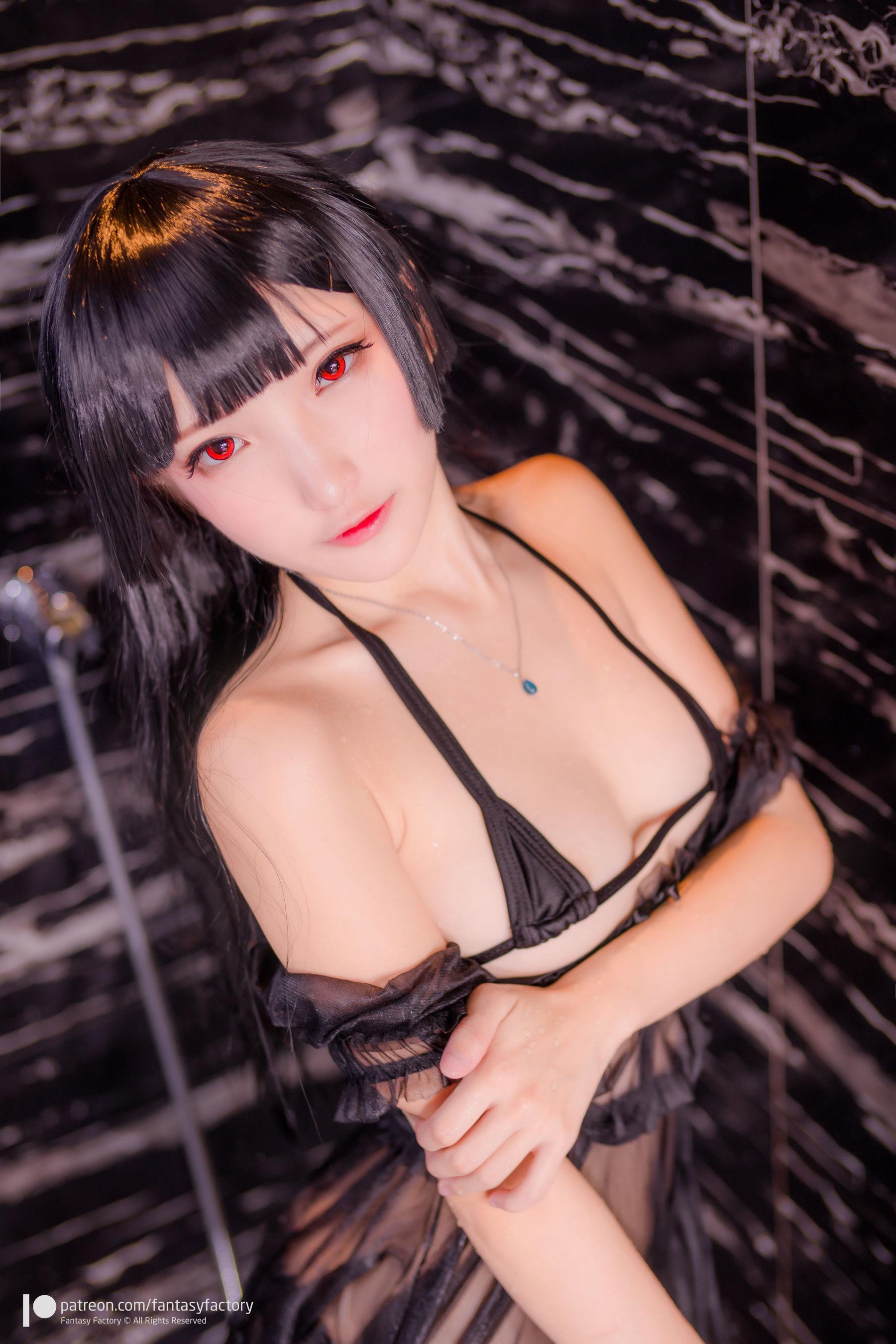 [Cosplay] 小丁 《Fantasy Factory》 黑白 薄纱 网袜 写真集(68)