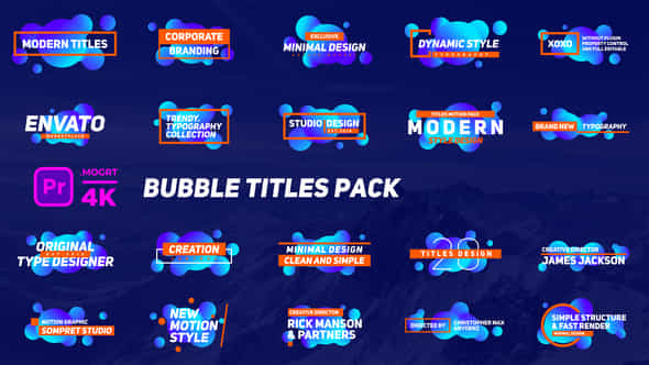 Bubble Titles Pack - VideoHive 29714752