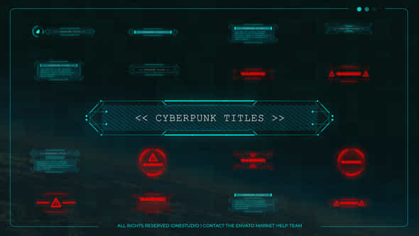 Cyberpunk titles - VideoHive 44266709