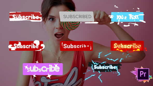 Subscribe Buttons | Premiere Pro - VideoHive 26570093