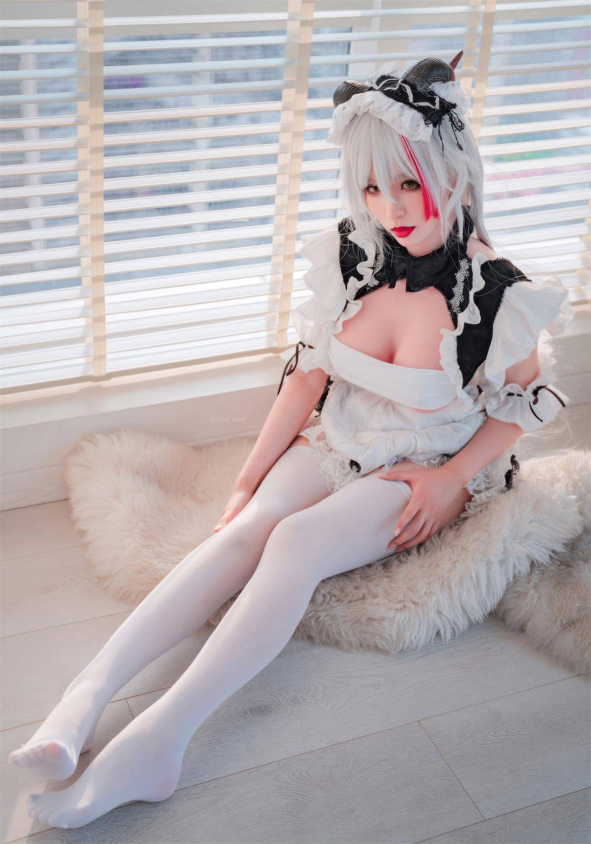 Cosplay 轩萧学姐 碧蓝航线 埃吉尔女仆(9)