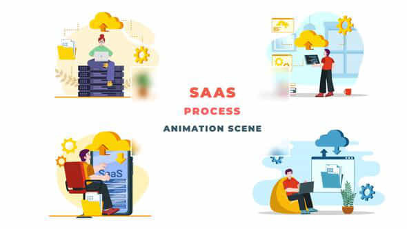 SAAS Process Animation - VideoHive 39651701