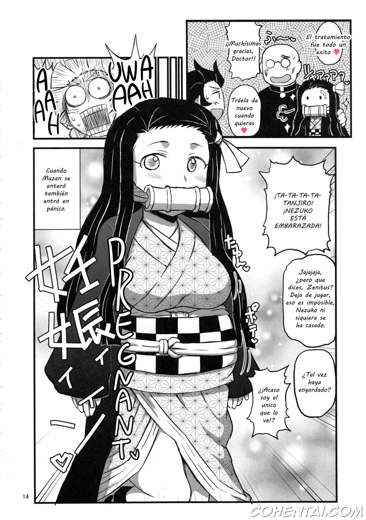 Mechashiko no Chinpo ~Nikuyoku o Osaekirenaku Natta Nezuko-chan ga Dosukebe Ossan Tanebashira to Kettou Shite Eiyou Hokyuu Suru Hon~ (Kimetsu no Yaiba) xxx comics manga porno doujin hentai español sexo 