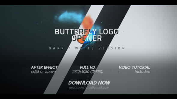 Butterfly Logo OpenerlElegant Logo OpenerlFlipping - VideoHive 25587488