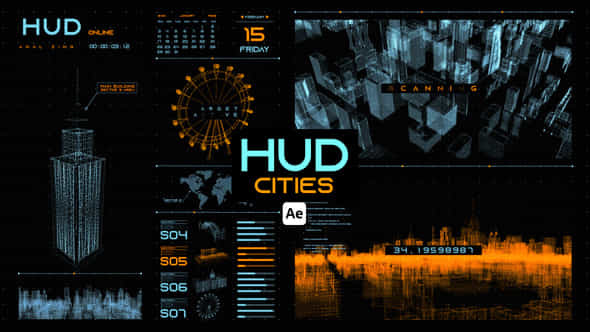 HUD Cities for - VideoHive 44657317