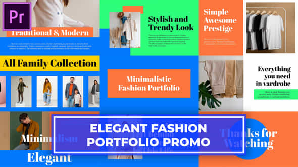 Minimalistic Fashion Portfolio Slideshow Mogrt For Premier Pro - VideoHive 49660132