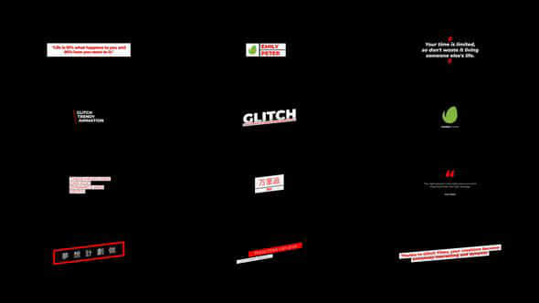 Glitch Titles 1 - VideoHive 47807937