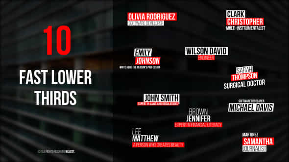 Fast Lower Thirds - VideoHive 46062940