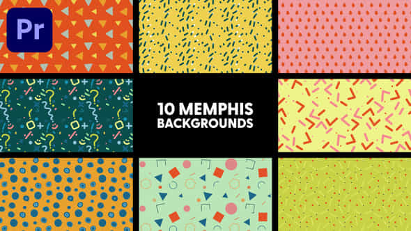 Memphis Backgrounds - VideoHive 38356135