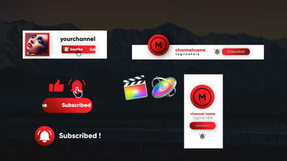 Youtube Subscribe Elements - VideoHive 25947522