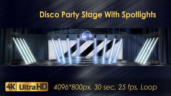 Disco Party Stage With Spotlights - VideoHive 20924365