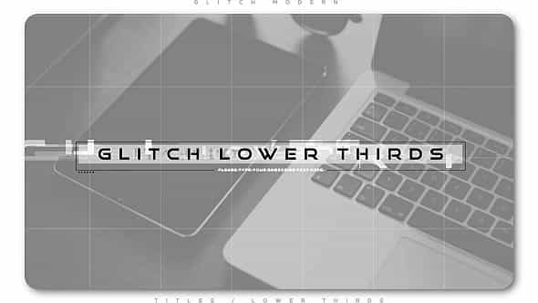 Glitch Modern Lower Thirds - VideoHive 20952949