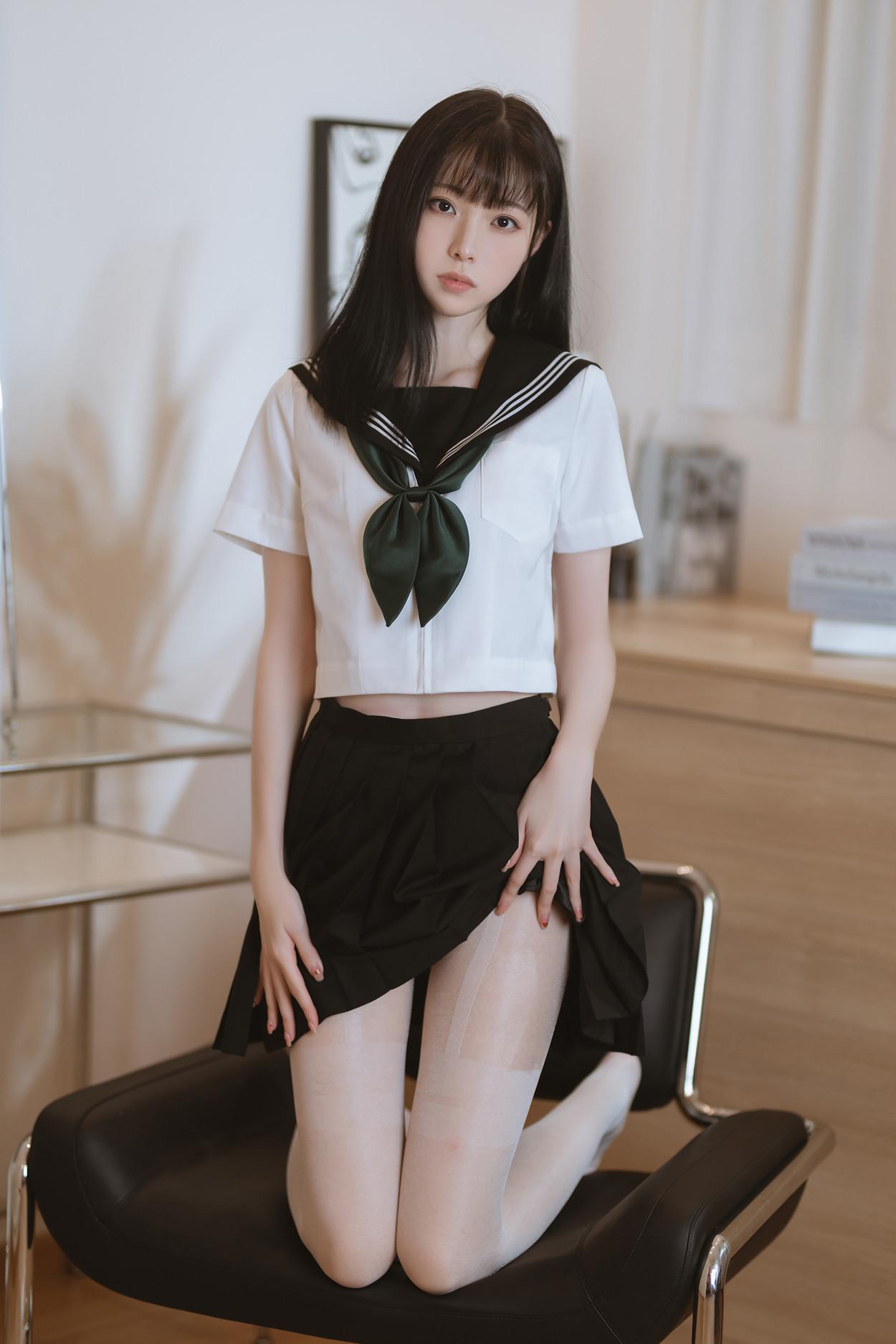 Cosplay 许岚LAN 白丝水手服(16)