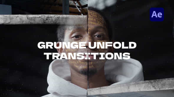 Grunge Unfold Transitions - VideoHive 58260488