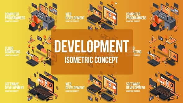 Digital Development - Isometric Concept - VideoHive 25076862