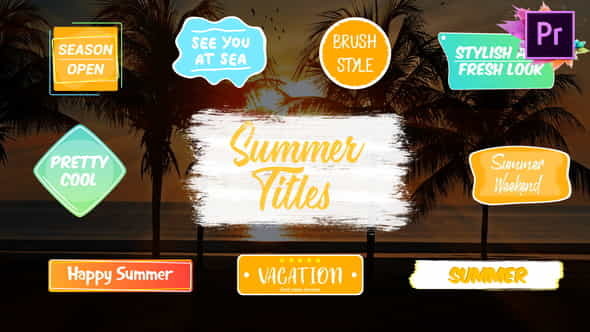 Colorful Summer Titles | Premiere - VideoHive 27538781