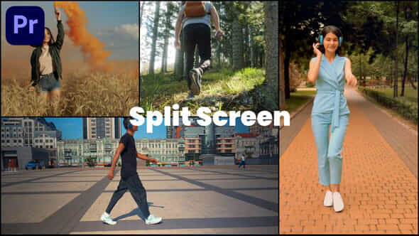 Splitscreen Opener Slideshow Mogrt - VideoHive 57176489