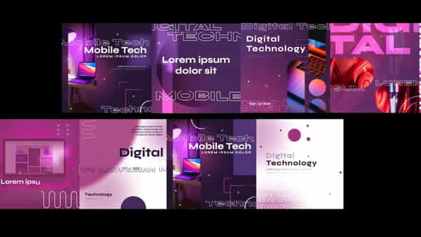 Digital Technology Post Social Media - VideoHive 34418604