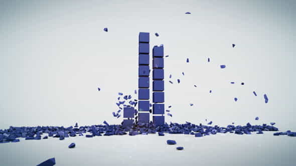 Rising Cubes Logo - VideoHive 7161375