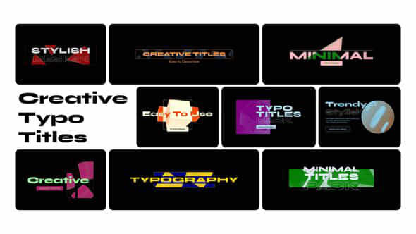 Creative Typo Titles - VideoHive 48504873