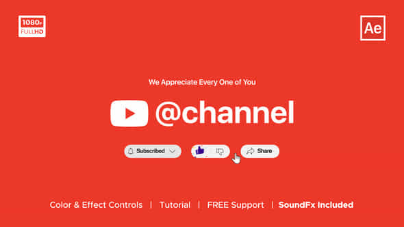 Youtube Subscribe - VideoHive 54295287