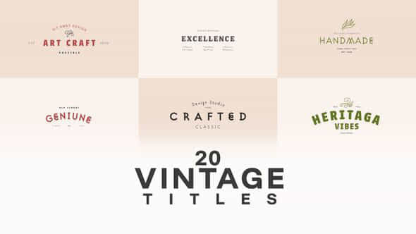 Vintage Style Title Bundle - VideoHive 59312790