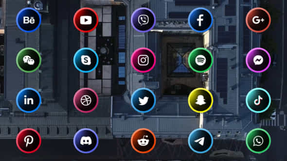 Social Media Buttons - VideoHive 43590970