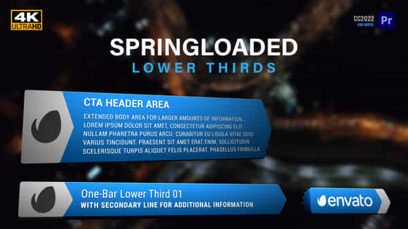 Springloaded Lower Thirds - VideoHive 39220483