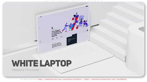 White Laptop Website - VideoHive 38956151