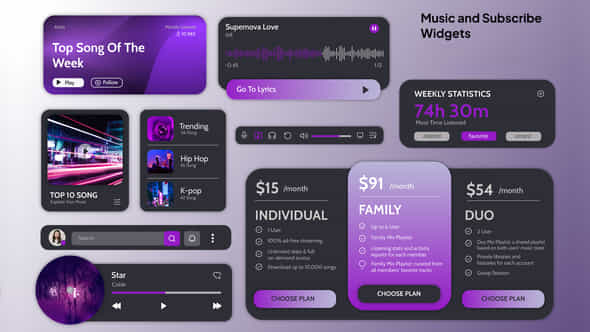 Music Ui Kit - VideoHive 59599014
