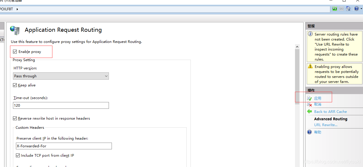勾选Enable proxy