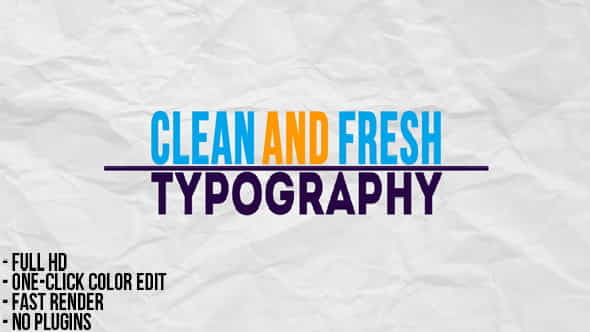 Typographic Presentation - VideoHive 2380098