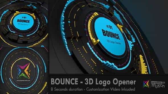 BOUNCE- 3D Logo Opener - VideoHive 8132327