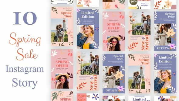 Spring sale instagram story collection - VideoHive 34768418