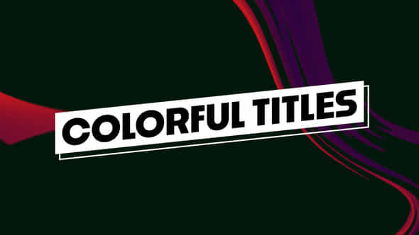 Colorful Titles Premiere Pro - VideoHive 50979999