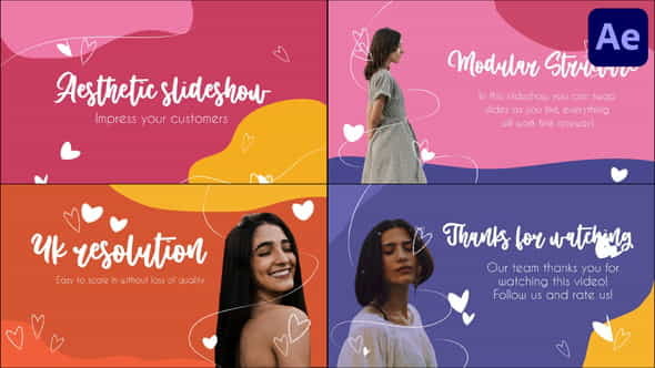Aesthetic Colorful Slideshow Stories | - VideoHive 36583694