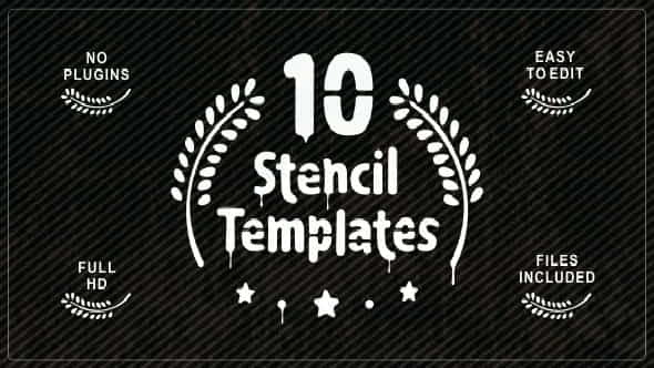 Ten Stencil Templates - VideoHive 13103035